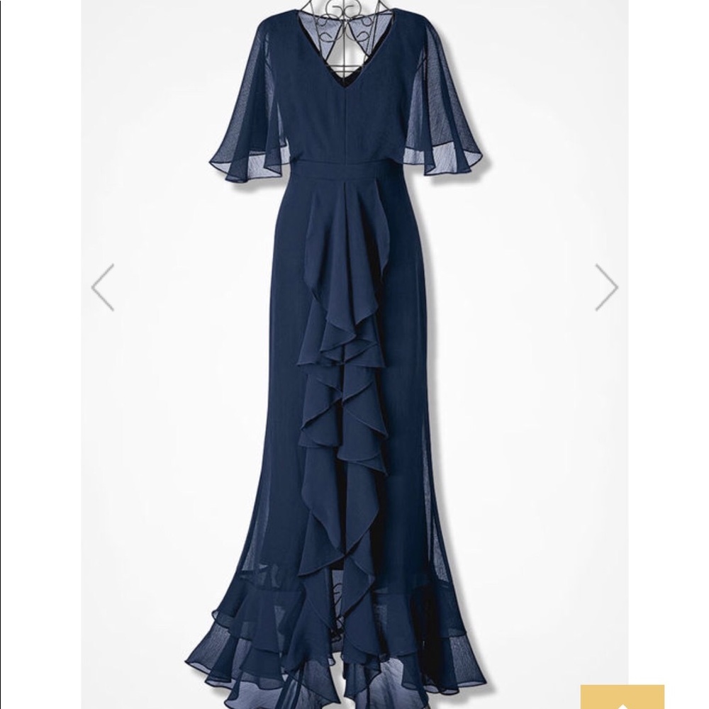 Formal dress, called India ink blue